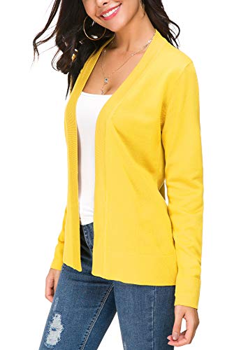 Image of EXCHIC Women's Long Sleeve Open Front Cardigan Sweater Lightweight Casual Knit Sweaters
