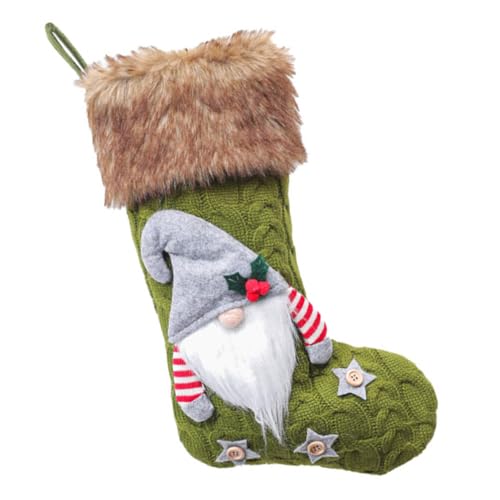 DRESSOOS 1 Pc Medias decoración Calcetines de Navidad calcetín calcetín navideño Dulces Calcetines Decorar Bolsa de Regalo Calcetines navideños Tejido de Punto