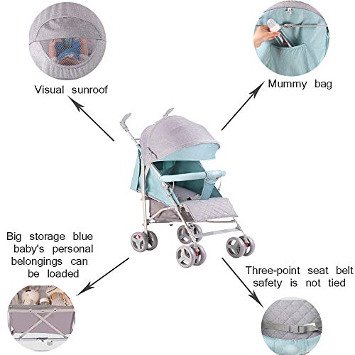 image for MUY Stroller Pushchair Lightweight, Small Foldable, One Hand Fold, Bug