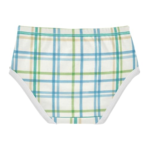 Joisal Cotton Girls Underwear Toddler Light Plaid Blue Green White Girl Panties Cute Animals Kids Undies Briefs 2t2