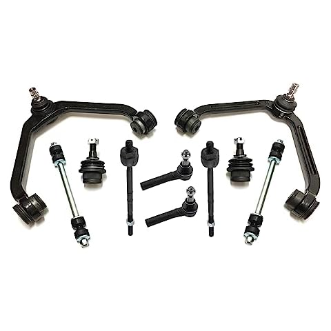 PartsW - 10 PC Front Suspension Kit For Ford Explorer Sport 2001-2003/ Ford Explorer Sport Trac 2001-2005/ Upper Control Arms Lower Ball Joints Outer Inner Tie Rod Ends Cover