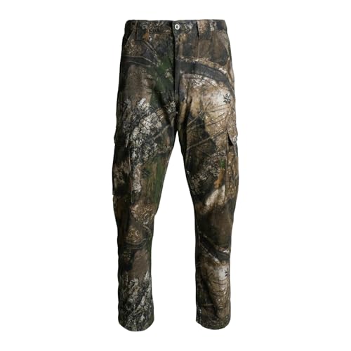Kings Camo KCB102 Mens Classic Design Cotton Regular Fit Six Pocket Hunting Cargo Pants Realtree APX Large
