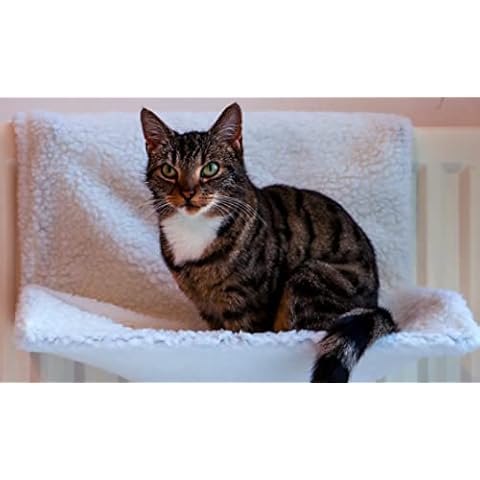 DIVCHI Heizkörperbett für Katzen und Hunde, aus warmem Fleece Cover