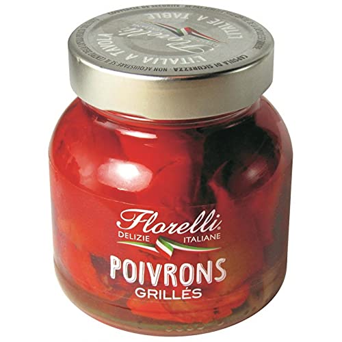 FLORELLI - Poivrons Grillés 280G - Découvrez la Méditerranée dans votre assiette - Saveurs intenses et grillées pour vos plats - Prêt en un tour de main - - le Lot De 3