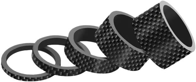 Bicycle Headset Spacer 28.6MM 1-1/8" Bike Front Fork Stem Carbon Fiber Washer Adjustment Ultra Light Accessories for Bikes