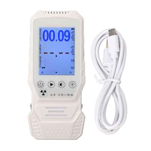 Telituny Détecteur de rayonnement nucléaire Compteur Geiger à Rayons X β γ de Haute précision avec Alarme sonore Lumineuse pour Les lieux de Travail des hôpitaux familiaux