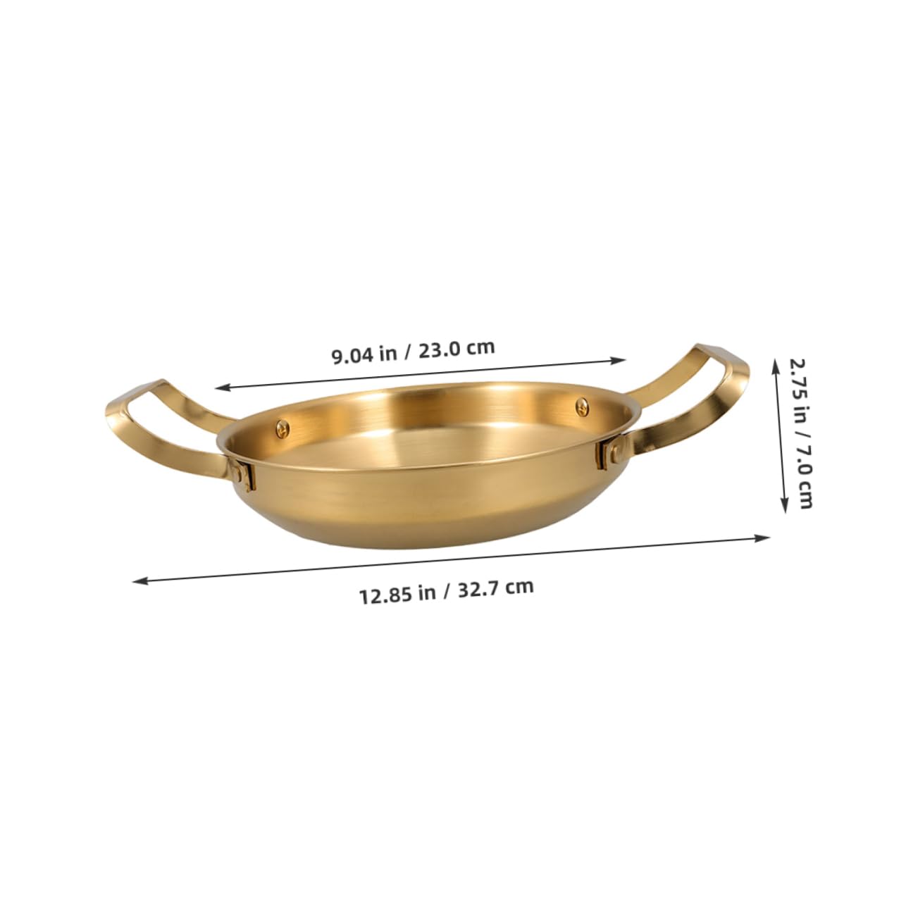 AUTSUPPL Home Restaurant Cooking Pot Double Handle Seafood Pot Metal Pan Secure Grip Heat Distribution