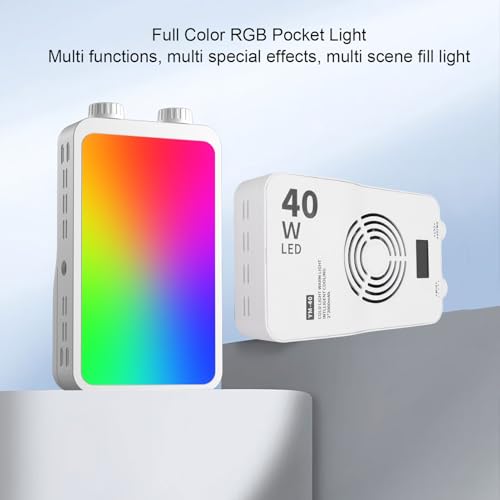 Conférence Lumières Selfies RVB 40W éclairage grand angle 120° rechargeable
