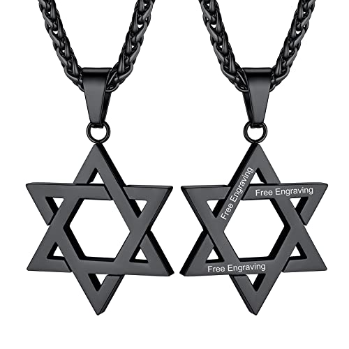 Star Of David Pendant Necklace 316L Stainless Steel