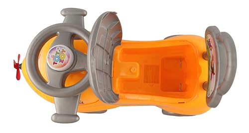 Image of Toyzoy Starlight Manual Push Ride On with Music & Light for Kids|Boys|Girls Age 2+ Years (Orange)