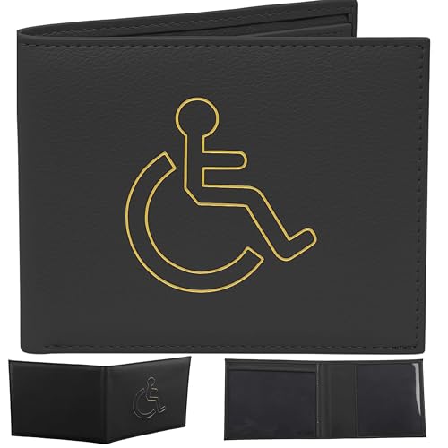 Soft Leather Disabled Badge Holder Wallet Disability Parking Badge Cover Holder by Hithika Disabled Blue Badge Display Holder (Black)