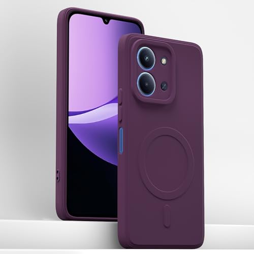 Image of Pikkme Back Cover for Redmi 15C 5G Soft Matte Silicone Mag-Safe Design (Mag-Safe Not Support) Camera Protection | Slim Fit Bumper Cover (Purple)
