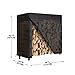 Firewood Log Rack Cover, Weatherproof Firewood Log Storage Rack Cover, Defy Water & Snow, Black, 48x24x42inch or 96x24x42inch(S)