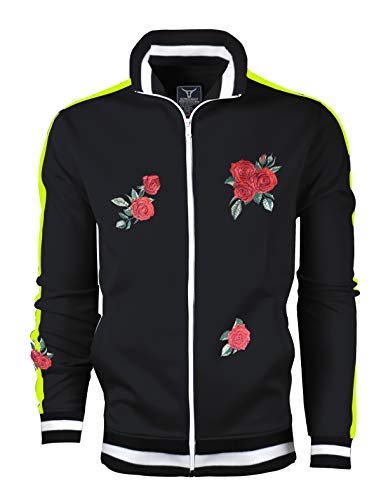 Image of SCREENSHOT-TRACK JACKET Mens Urban Hip Hop Premium Track Jacket - Slim Fit Side Taping Sportswear Urbanwear Streetwear Top