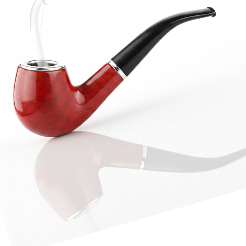Classic-Shape Tobacco Pipe with Polished Texture-image-19