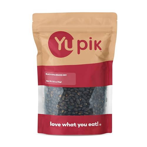 Yupik Black Soya Beans Dry, Roasted & Unsalted, 2.2 lb (35.2 oz), High Protein Snack, Gluten-Free, Vegan, Crunchy Nutty Flavor, Perfect for Toppings & On-the-Go Snacking