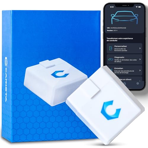 Carista OBD- Lecteur Bluetooth: Diagnostics, personnalisations, Outils d'entretien et données en Direct (Abonnement requis)