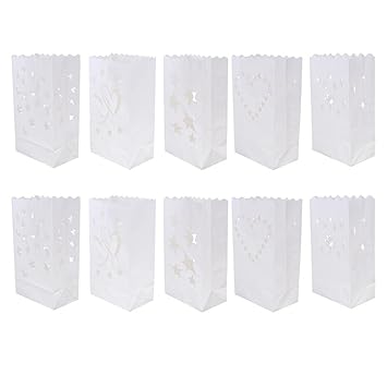 GIANTE 10Pack Luminary Paper Candle Tea Light Lantern Bags Wedding Party Decoration (59017730GI)