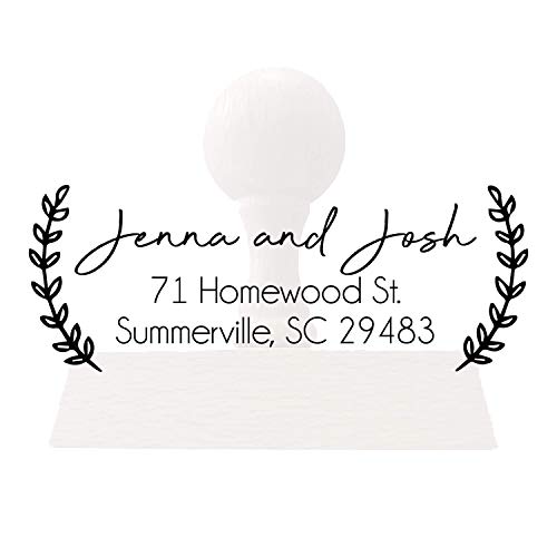 Custom Address Stamp Personalized Self Inking Stamps Custom Return Address Stamper Wedding Favor Stamp Rubber Stamper (Black)