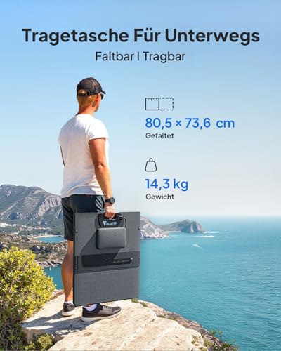 BLUETTI Solarpanel PV350, 350W Tragbares Monokristallines Solarmodul für Powerstation AC200P/AC200MAX/AC300/EP500/EP500Pro ✪ - 5