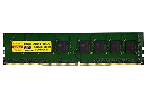 Image of Dolgix Gold 16GB DDR4 2400MHz Desktop RAM (Memory) U-DIMM | Long-DIMM | CL- 17 | PC4-19200 | 2Rx8 Dual Rank | 5Year -Warranty (Made in India)