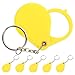 KALLORY 6 Pcs Pocket Magnifying Glasses Handheld Small Magnifier Keychain Folding Mini Magnifying Glass for Jewelry Reading Hobbies Science Books Yellow