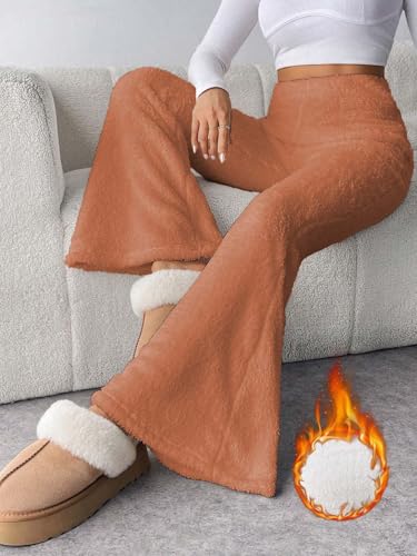 Image of KOTTY Women's Coral Fabric Flared Fit Pant - Super Soft Thermal Design for Stylish Cold Weather Comfort