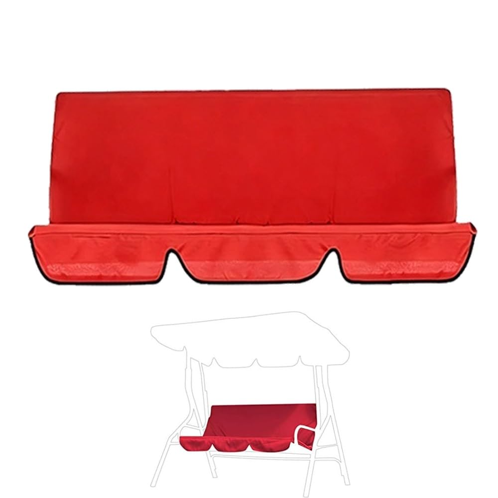 MACAGGTNTU Patio Swing Cushion Cover Outdoor Bench Swing Seat Replacement Covers 210D Oxford Cloth Waterproof Fabric Garden Swings Chair 51x18x3in 59x20x4in(Red,130x45x8cm/51x18x3in)