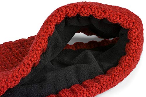 styleBREAKER Women Headband in fine crochet look plain, Thermo Fleece lining, Uni Winter Headband 04026051, color:Rust - Image 2