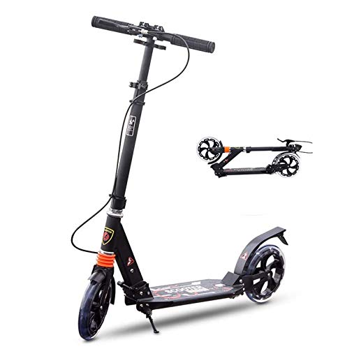 Yuanj Kick Scooter für Erwachsene/Teenager, Tretroller klappbar Kinder City Scooter ab 6 Jahre alt (Black)