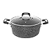 KASANOVA Casseruola New Petra Dark - Casseruola Antiaderente con Coperchio per Tutti i Piani Cottura - � 26 cm