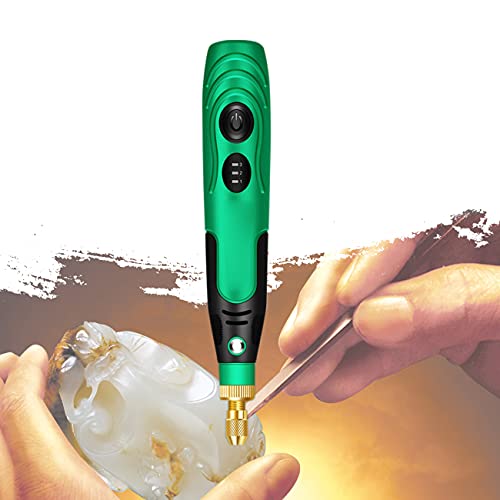 ZhiLianZhao Multi Function Carving Pen Set, Mini Electric Grinder Kit Cordless Drill Rotary Tool, Non-Slip, 3 Gears Adjustment, for Small DIY Work Polishing, Engraving, Cleaning