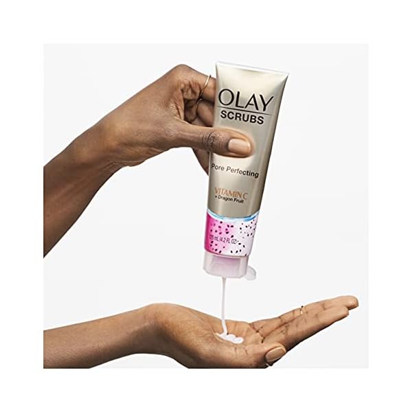Olay Pore Perfecting Face Scrub with Vitamin C and Dragon Fruit, 4.2 Fl Oz