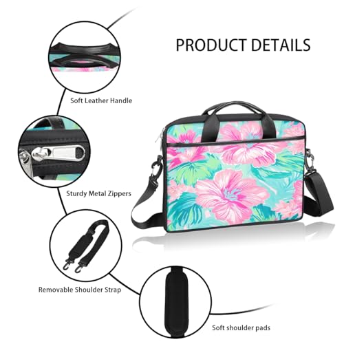 Bolso para portátil flor hibisco 15 pulgadas slim miniatura 4