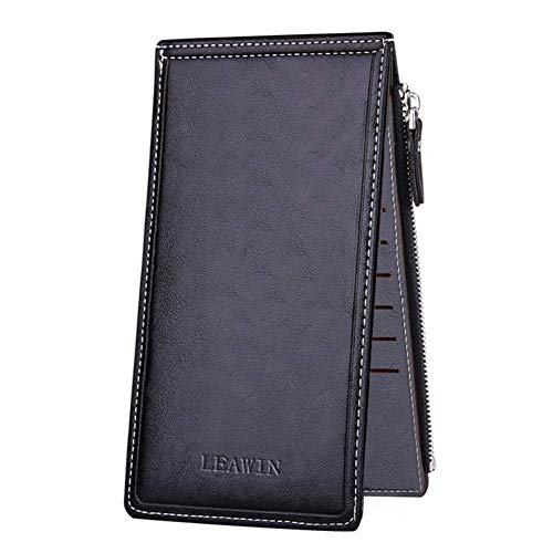 Bifold Multi Card wallet for womens walllet large capacity PU Wallet with Zipper Pocket
