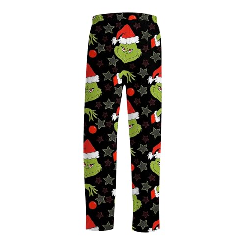 RTTUIOP Mens Christmas Pajamas Pants Funny Ugly Graphic Festival Adult Soft Sleep Elastic Waist Casual Pants4