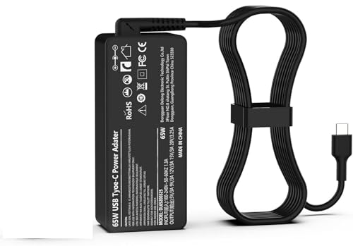 Image of 65W Laptop Charger USB C Charger for Lenovo ThinkPad x1 Carbon T14 T15 T480 T480s T490 T490s T580 T590 E14 E15 E480 E490 E580 E590 Chromebook 100e 300e 500e C330 S330 Lenovo Yoga Type C Adapter