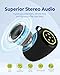 Bluetooth Speaker, Portable Wireless, Powerful Stereo Small Speaker USB Rechargeable with AUX Input, IPX5 Waterproof, TWS Pairing, for Outdoor Home Party Travel, Electronics Birthday Gifts for Him Her