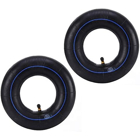 RUHUO 2 pack of 4.10/3.50-4" Tires Inner Tubes Replacement for Hand Trucks, Dollies, Wheelbarrows, Lawn Mowers, Trailers and More Tube for 4.10 3.50-4/410/350-4 Wheel Cover