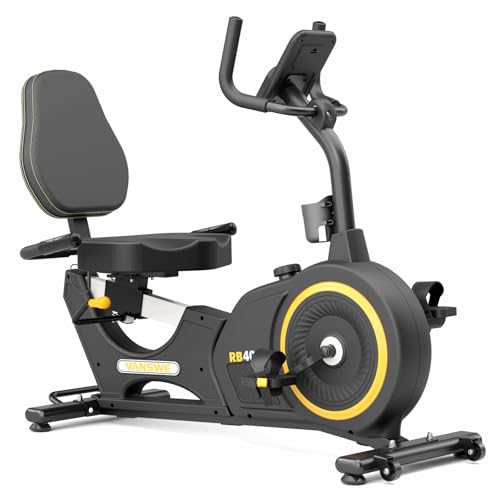 VANSWE Recumbent Exercise Bike, Recumbent Stationary Bikes for Home 400 LBS Weight Capacity, Exercise Bike for Home Seniors with Smart App and Bluetoo