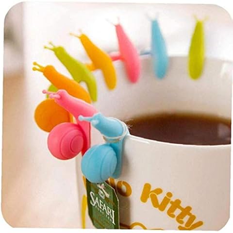 BYFRI 10pcs Cute Silicone Tea Bag Holders Cover