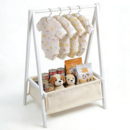 Toomieukidy Bamboo Doll Clothes Rack