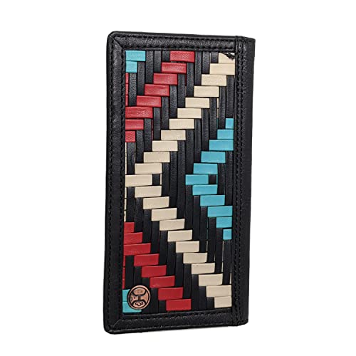 HOOEY Leather Men's Rodeo Wallet (Hand Woven - Aztec)
