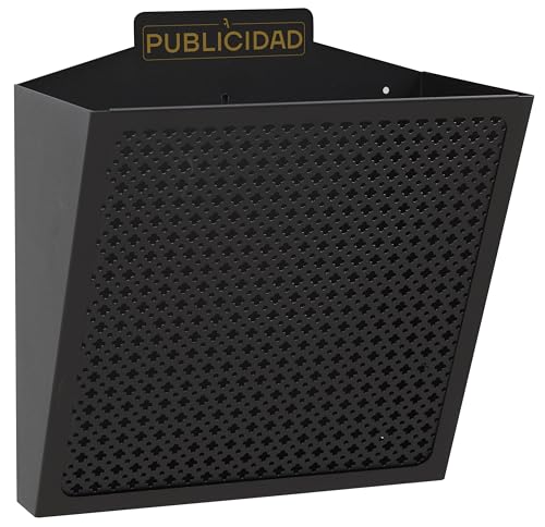 Arregui E2311 Cesta de Publicidad de Acero | 11 L | 30,5 x 32 x 19 cm | Negro