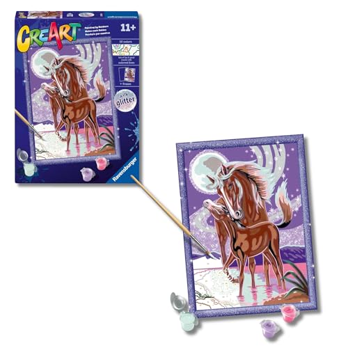 Ravensburger - Creart D: Yegua con Purpurina | Pintar por Numeros Niños | Kit Manualidades Niños 11 Años | Kit Pintura Niños Completo | Regalo Niña 11 Años | Incluye Marco 24x18cm Ravensburger - Creart D: Yegua con Purpurina | Pintar por Numeros Niños | Kit Manualidades Niños 11 Años | Kit Pintura Niños Completo | Regalo Niña 11 Años | Incluye Marco 24x18cm