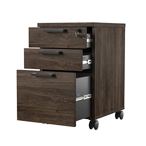 Right2Home Industrial Farmhouse Walnut File Cabinet