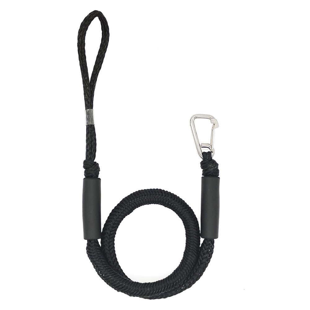Jfgctyhxy 1Pcs Black 1/2Pcs Shock Docking Rope Stretchable Boat Accessories Mooring(1Pcs Black)