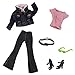 ZITA ELEMENT 6 in 1 Fashion Clothes and Accessories for 11.5 Inch Girl Doll Outfits | Shoes, Coat, Jeans, Belt, Vest, and Glasses