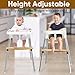 ECOGREDA Baby Bamboo High Chair Accessories Compatible with Antilop IKEA Footrest, Adjustable Foot Rest