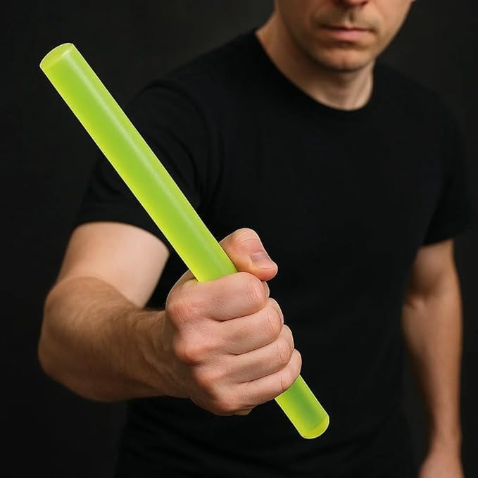 Glow Stick Safety Baton, Green, Handheld Signal Wand for Traffic Control, Security and Outdoor Use, 30 cm-image-10